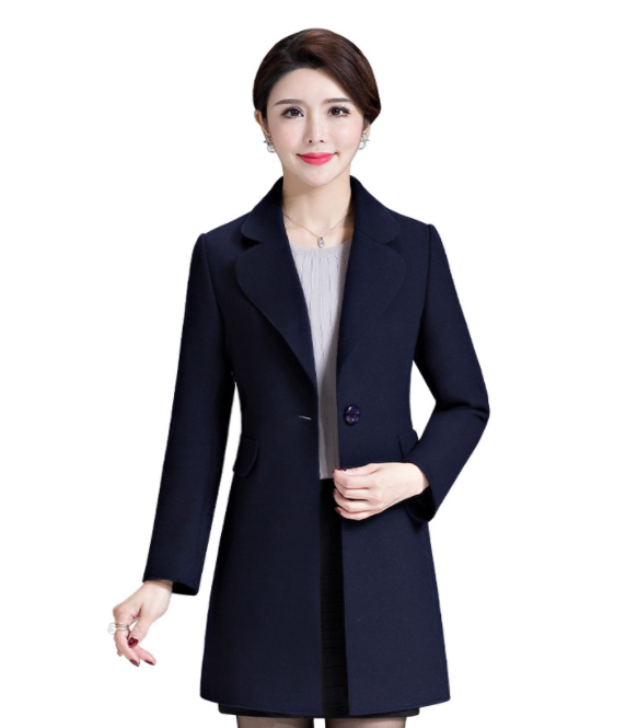 Woolen Coat for Middle-aged Women