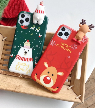 Christmas Deer IMD Soft Shell Mobile Phone Case | Protective Cover