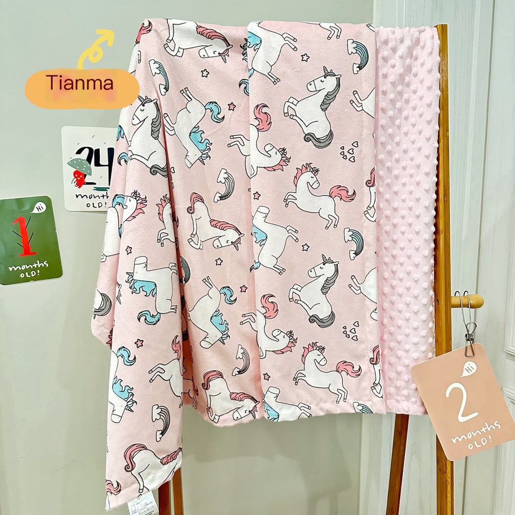 Child's Air Conditioner Comfort Blanket & Beanie | Embroidered Cap