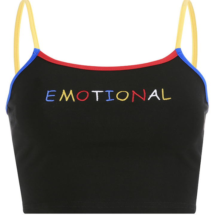 2020 Spring European Style Embroidered Camisole Top