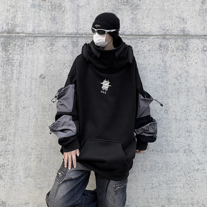 Reflective Shark Mouth Hoodie with Niche Design for Women | Streetwear
