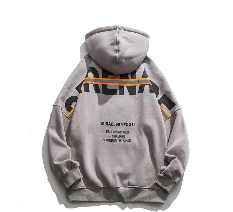 Men's Hooded Sweater with Fall Back Letter Design