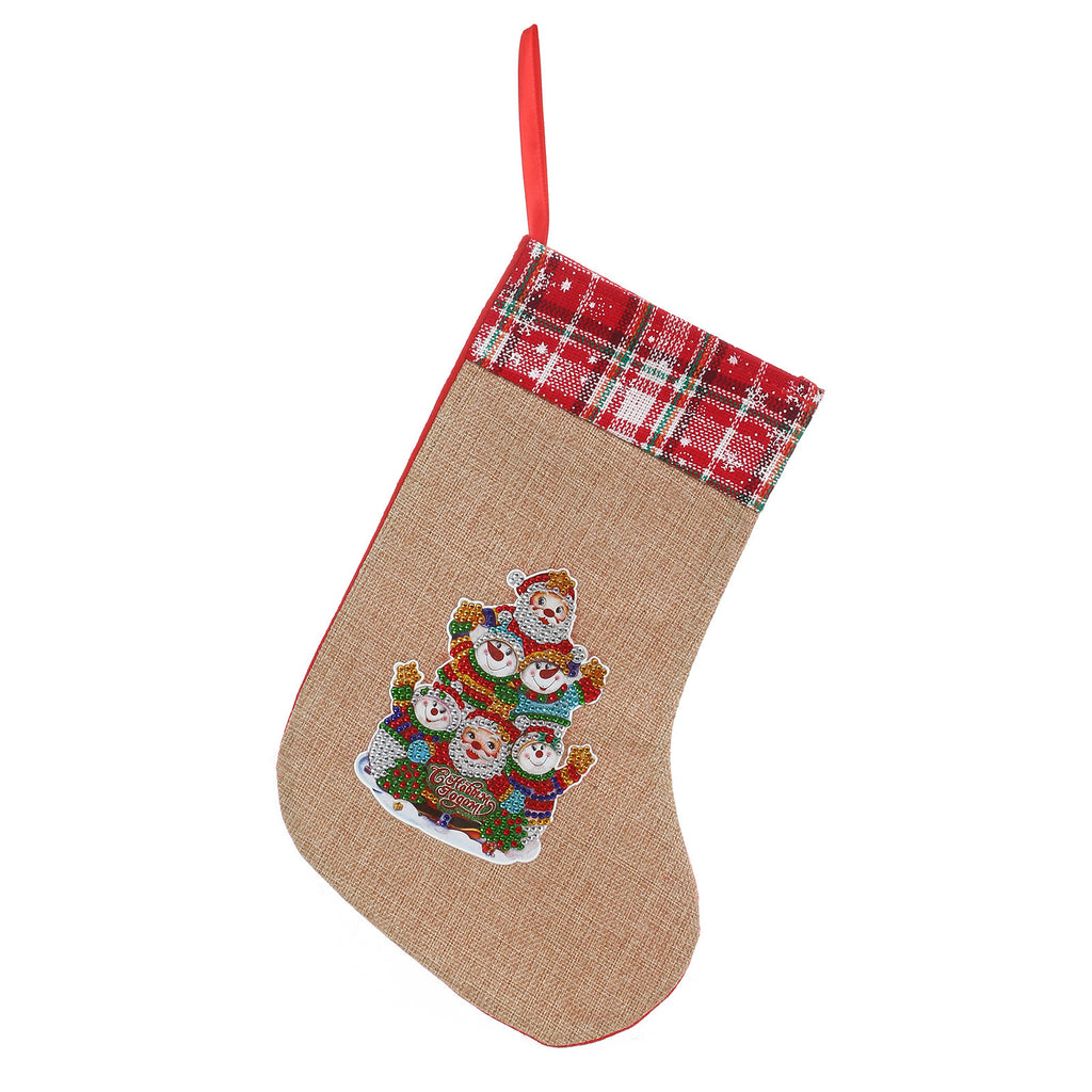 Linen Christmas Glow Shaped Socks