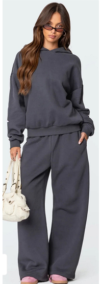 Fleece Hoodie Casual Sports Two-piece Set | Streetwear