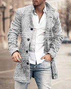 Men's Woolen Stand Collar Casual Coat for Autumn/Winter