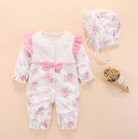 Autumn Outfit for Baby Girls - One-Piece Bodysuit