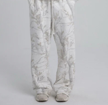 Maple Leaf Print Oversized Sweatshirt Suit | Streetwear