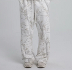 Maple Leaf Print Oversized Sweatshirt Suit | Streetwear