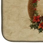 Briard Christmas Flowers Dish Drying Mat