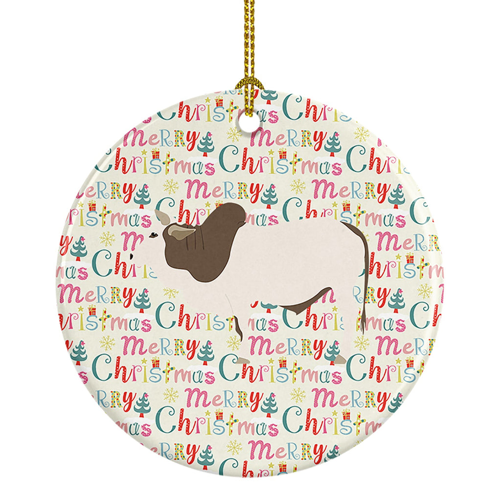 Malvi Cow Christmas Ceramic Ornament