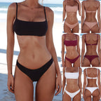Colorful Bikini Set with Backless Design (Swimwear)