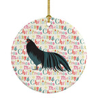Sumatra Chicken Christmas Ceramic Ornament