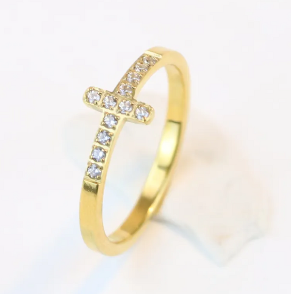 Vintage Sideways Cross Ring