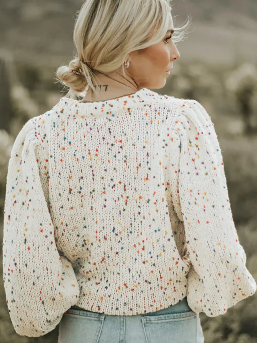 Casual Polka Dot Knitted Sweater