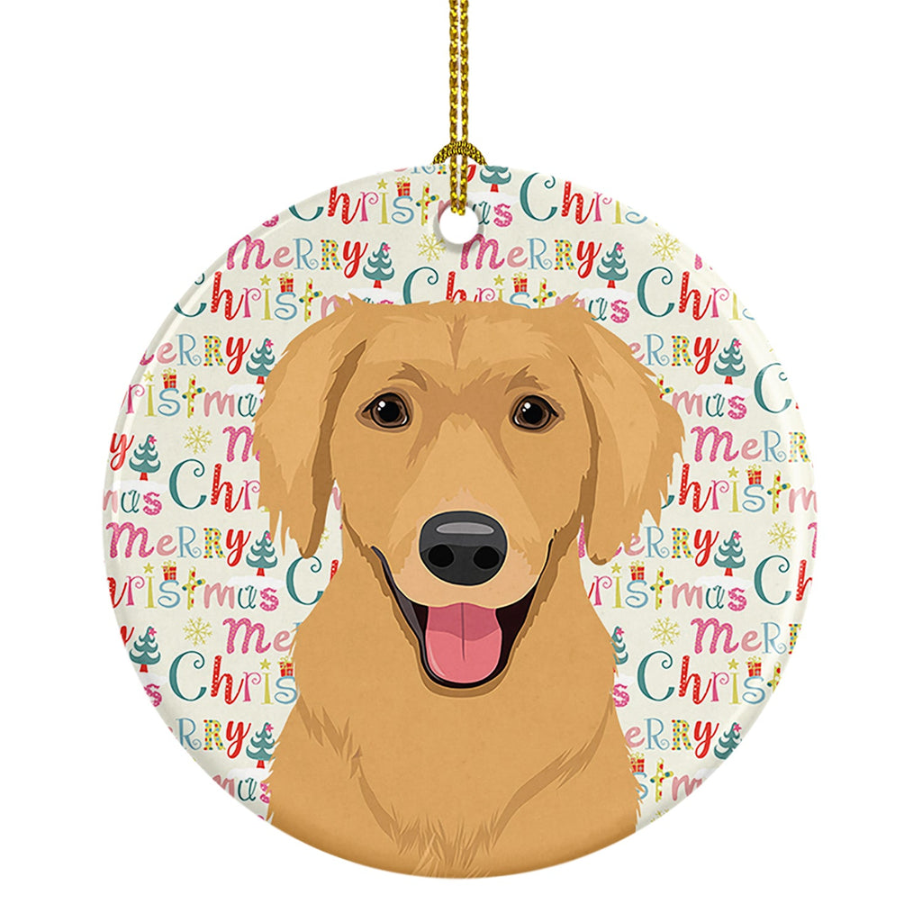 Golden Retriever Gold #2 Christmas Ceramic Ornament