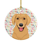 Golden Retriever Gold #2 Christmas Ceramic Ornament