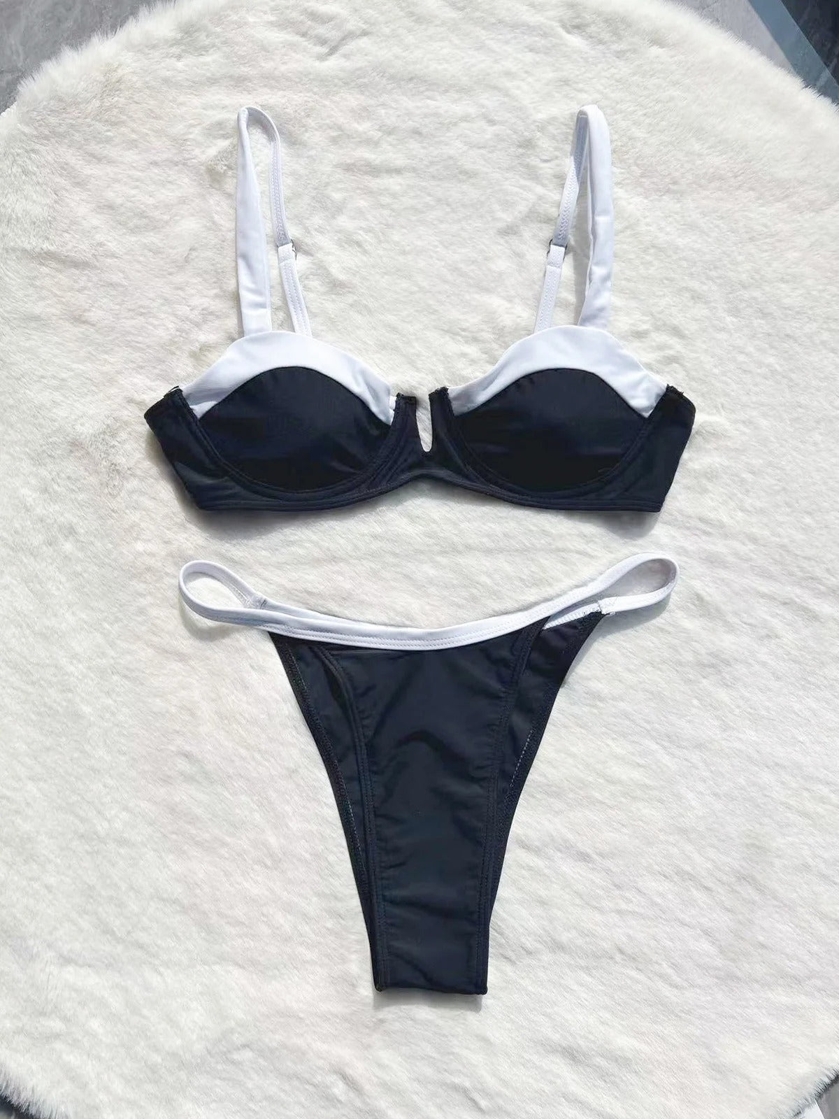 2023 New Women's Low-Waist Bikini Swimsuit Set