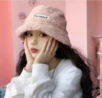 Versatile Women's Lamb Wool Fisherman's Hat | Embroidered Cap