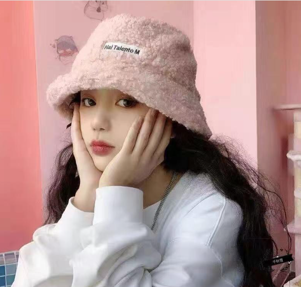 Versatile Women's Lamb Wool Fisherman's Hat | Embroidered Cap