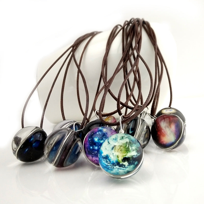 Christmas Gem Harajuku Starry Glow Necklace Pendant