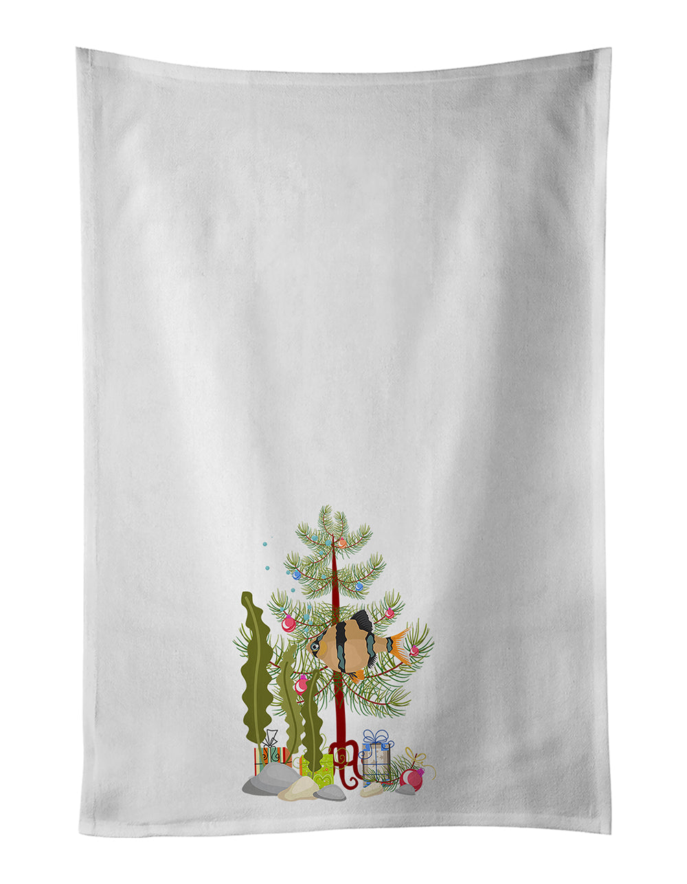 Tiger Barb Merry Christmas Kitchen Towel Set of 2