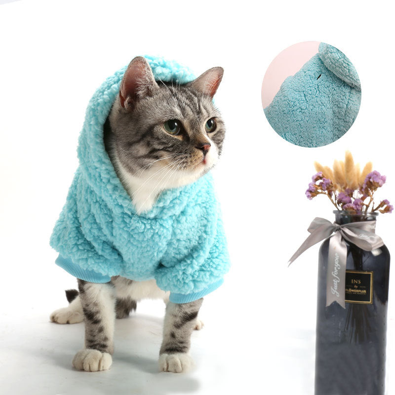 Cotton Fleece Solid Color Sweater for Dogs and Cats