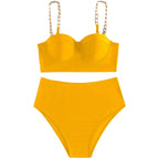 2022 New Women's Sexy Black High-Waist Bikini Set