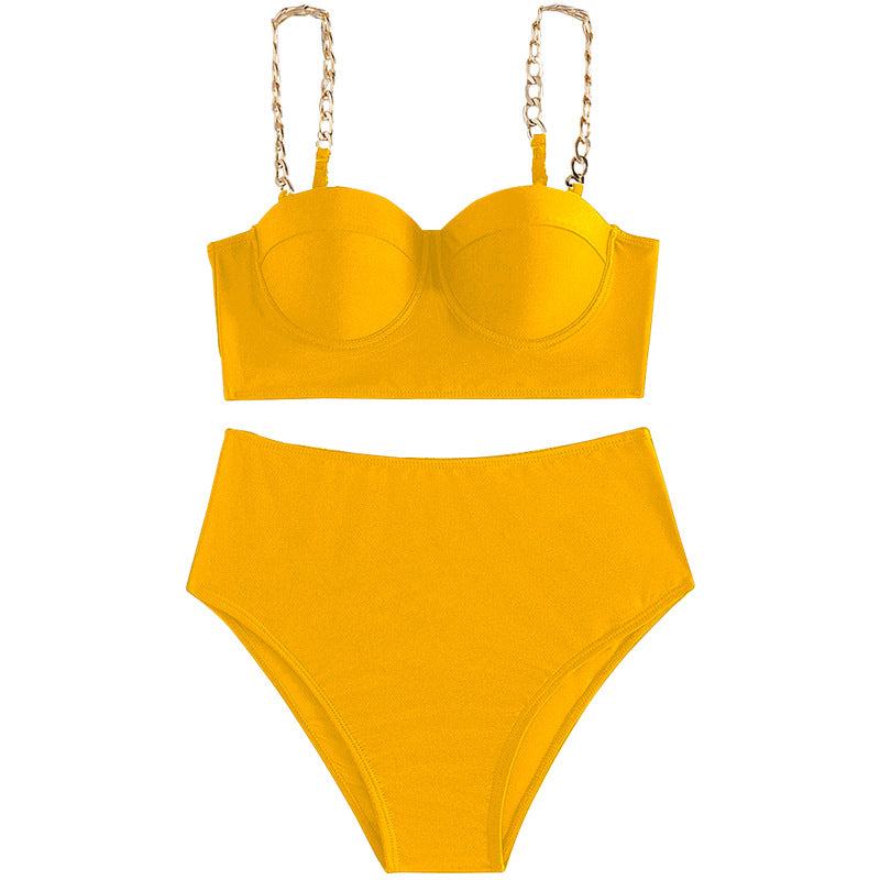2022 New Women's Sexy Black High-Waist Bikini Set