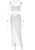 Long Sequin One-Shoulder Evening Dress and Lingerie