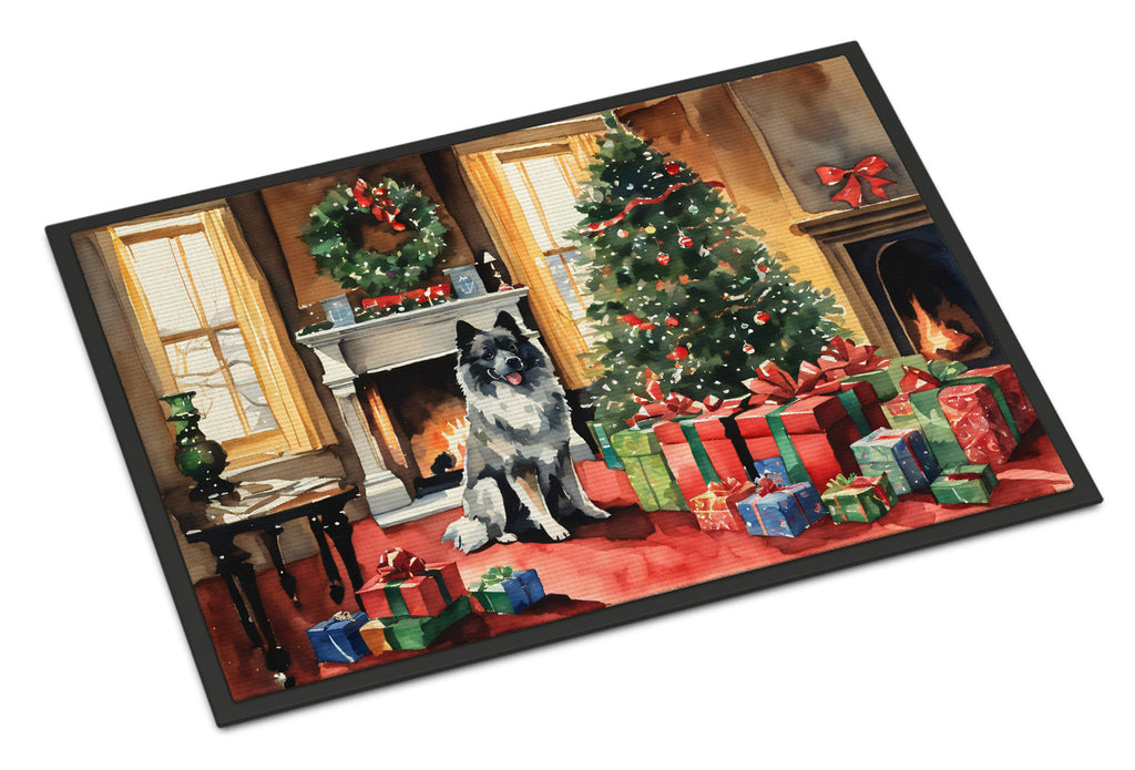 Keeshond Cozy Christmas Doormat