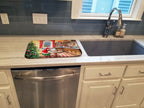 Cookies with Santa Claus Mrs. Claus Dish Drying Mat
