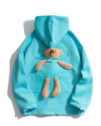 Thick Fleece-lined Loose Mid-length Bear Sweater