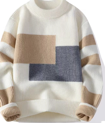 Fiorinni Cotton Men's Sweater with Color Block Design