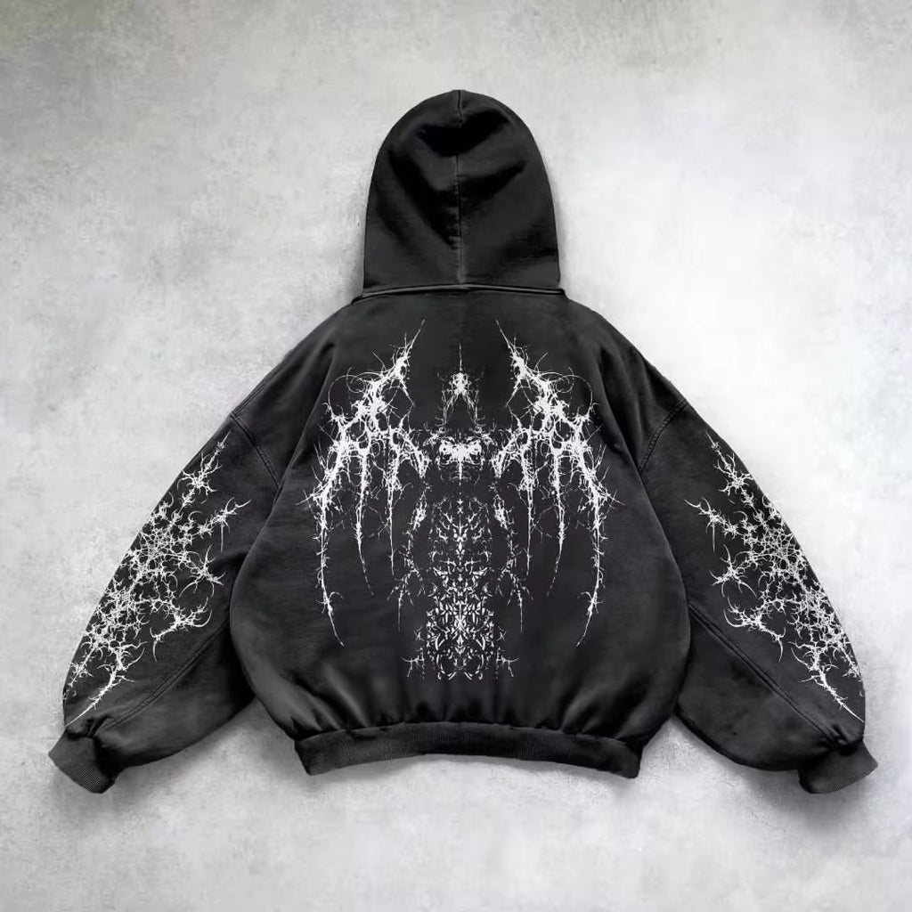 gothic print washable hoodie Man New | Streetwear