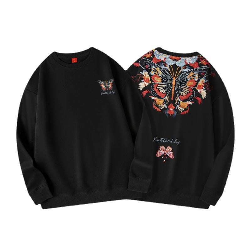 Autumn Chinese Style Zhuangzi Dream Butterfly Sweatshirt | Streetwear