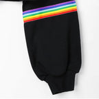 Women's Long Sleeve Color Block Short Neck Sweatshirt | Streetwear
