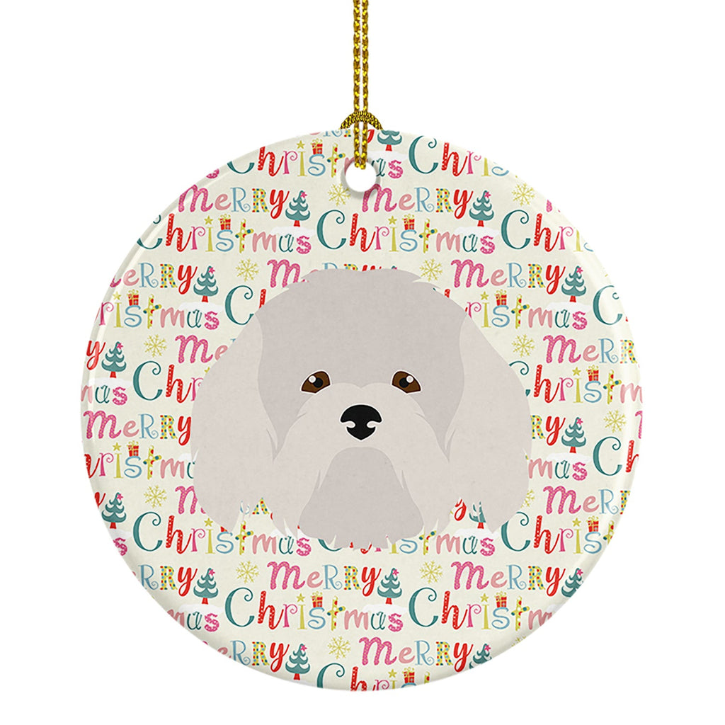Coton de Tulear Merry Christmas Ceramic Ornament