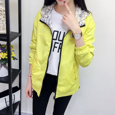 Korean Style Women's Loose-Fit Windbreaker Jacket
