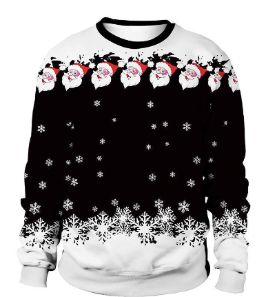Women's Christmas Animal Print Round Neck Sweater