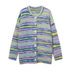 Men's Striped Cardigan Sweater for Autumn and Winter