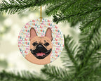 French Bulldog Fawn #2 Christmas Ceramic Ornament