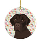 Labrador Retriever Chocolate #1 Christmas Ceramic Ornament