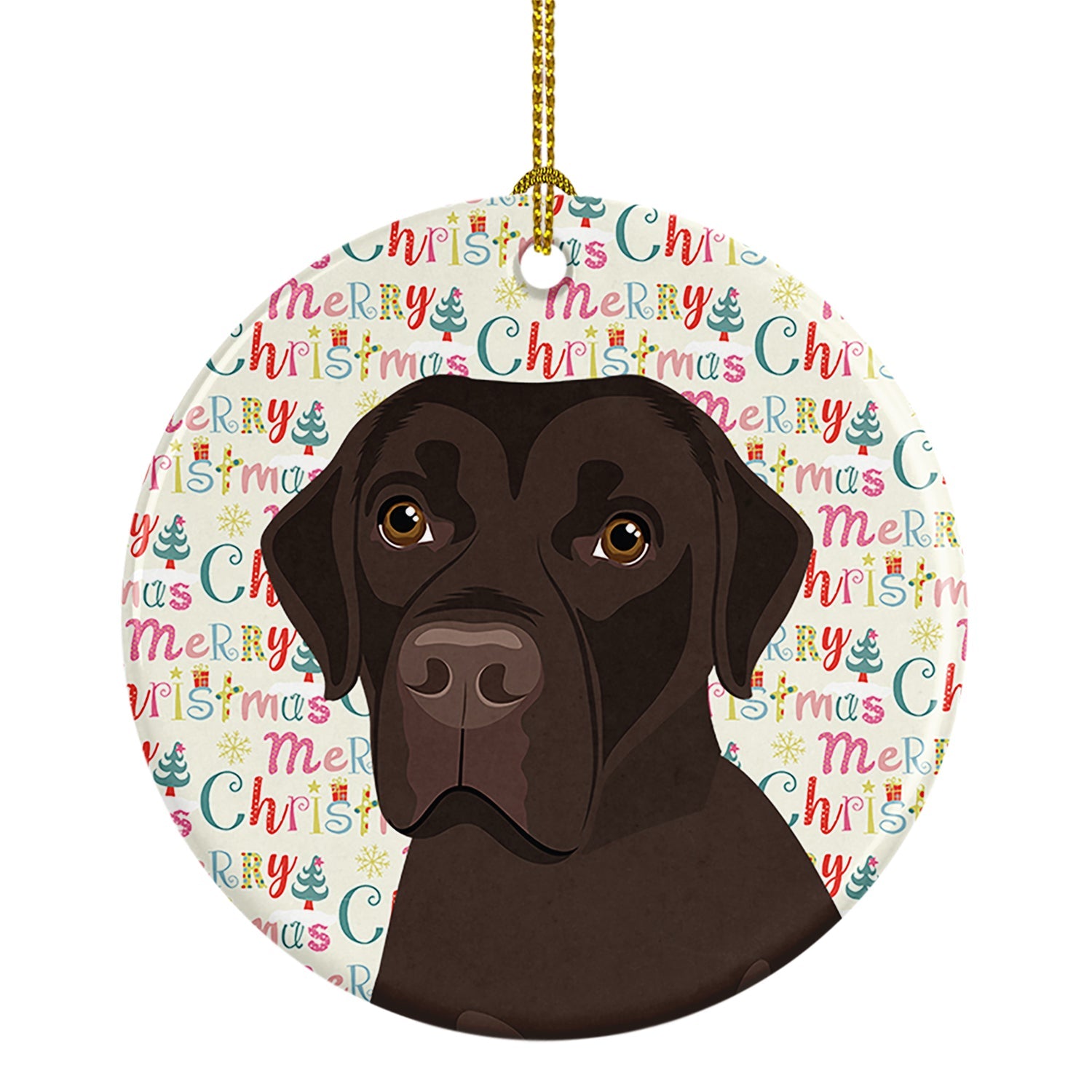 Labrador Retriever Chocolate #1 Christmas Ceramic Ornament