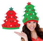 Creative Christmas Tree Elf Hat for Parties | Embroidered Cap