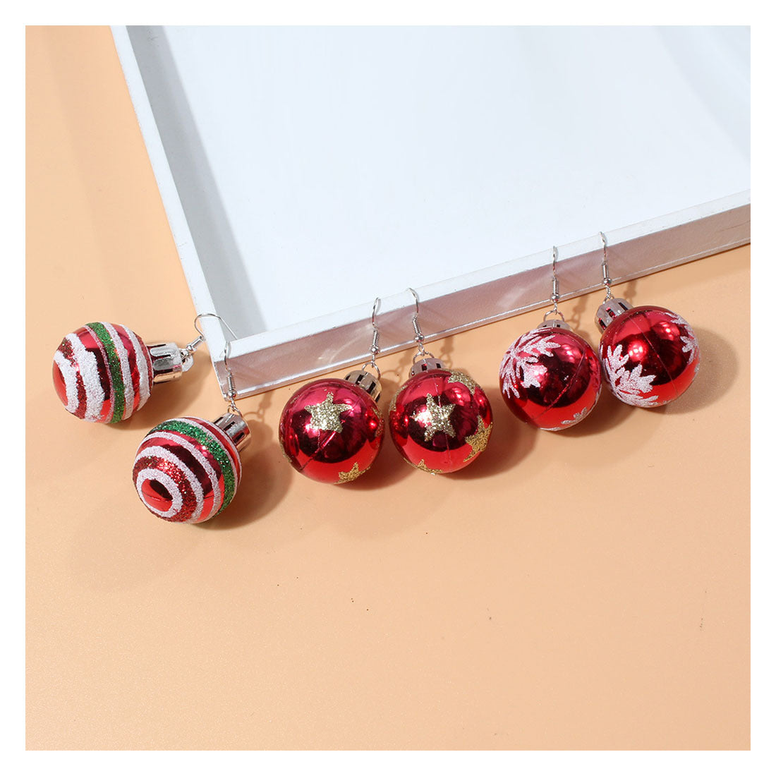 Creative Christmas-Themed Round Earrings for Women