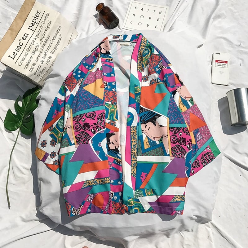 Japanese Style Kimono Jacket for Men - Casual Streetwear