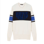 Contrast Color Round Neck Knitted Sweater for Women