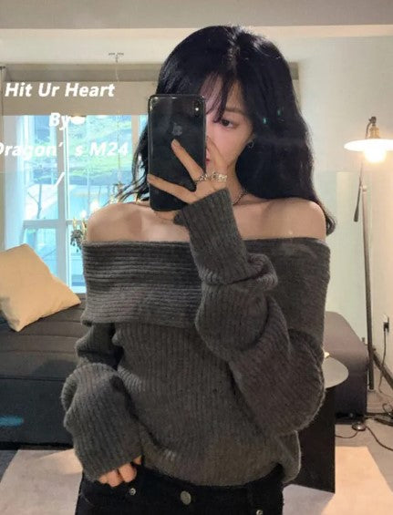 Strapless Neckline Sweater