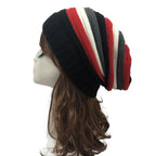 Colorful Striped Wool Hat for Outdoor Fashion | Embroidered Cap