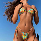 2023 Women's Sexy Backless Print Bikini Swimsuit